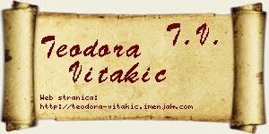 Teodora Vitakić vizit kartica
